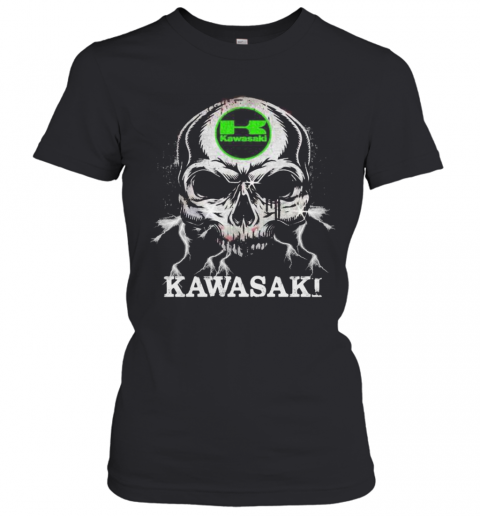 Skull Kawasaki Logo T-Shirt - T Shirt Classic
