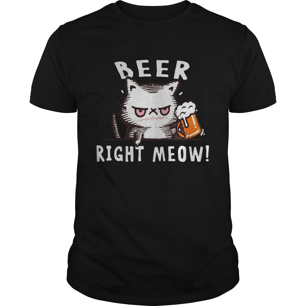 Cat Beer right meow cute shirt