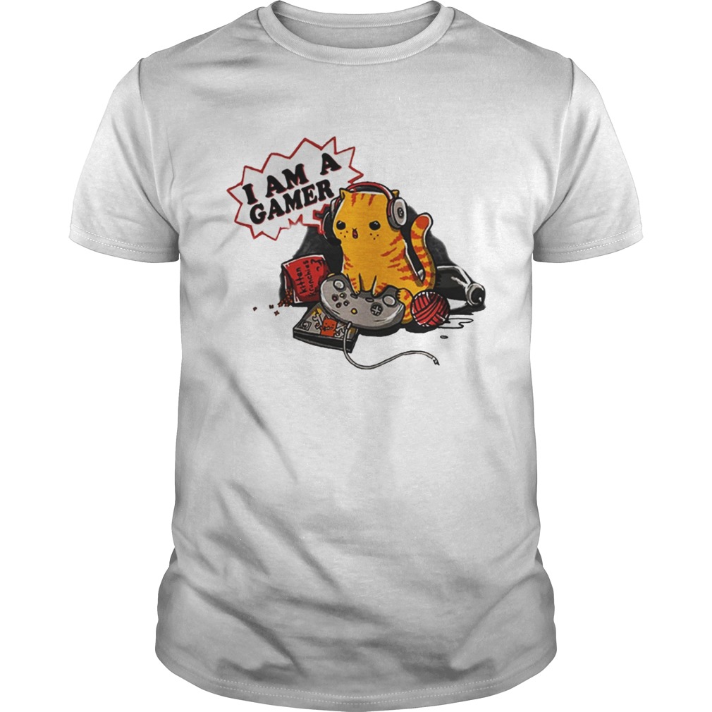 Cat I am a gamer cat plays game shirt