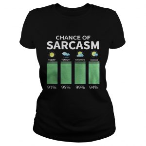 Chance of Sarcasm Forecast Ladies Tee