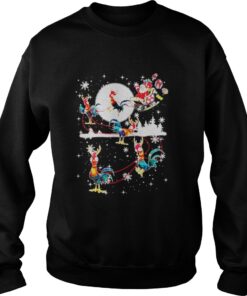 Christmas chicken Hei Hei and Santa Claus Sweatshirt