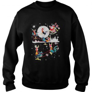 Christmas chicken Hei Hei and Santa Claus Sweatshirt