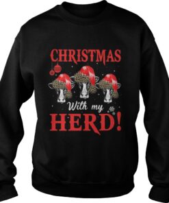 Christmas with my Herd cows Sweatshirt