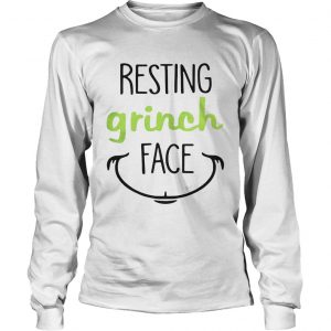 Grinch Bring resting Grinch face LongsLeeve Tee