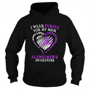 I wear purple for my mom alzheimers awareness Hoodie
