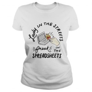  Lady in the streets but a freak in the spreadsheets Ladies Tee