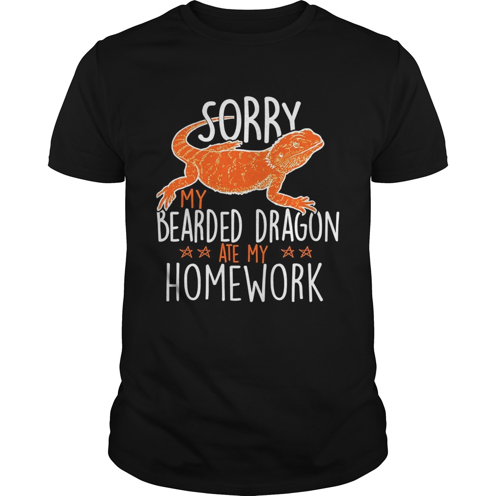 My Bearded Dragon Ate My Homework Pogona School Shirt