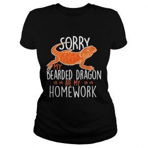 My Bearded Dragon Ate My Homework Pogona School ladies tee