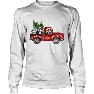  Penguin Cartoon drive red car very christmas LongsLeeve Tee