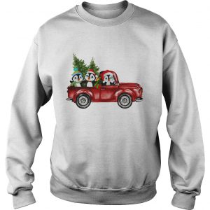  Penguin Cartoon drive red car very christmas Sweatshirt