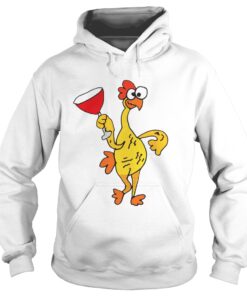Rubber Chicken Dancing With Red Wine Glass Hoodie