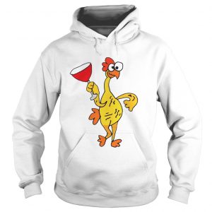 Rubber Chicken Dancing With Red Wine Glass Hoodie