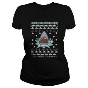  Shark Christmas Ladies Tee