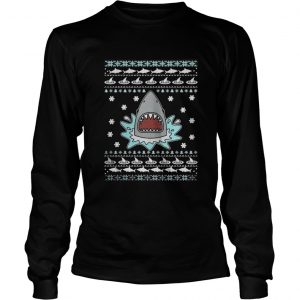  Shark Christmas LongsLeeve Tee