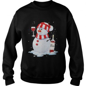 Snowman I love wine Sweatshirt