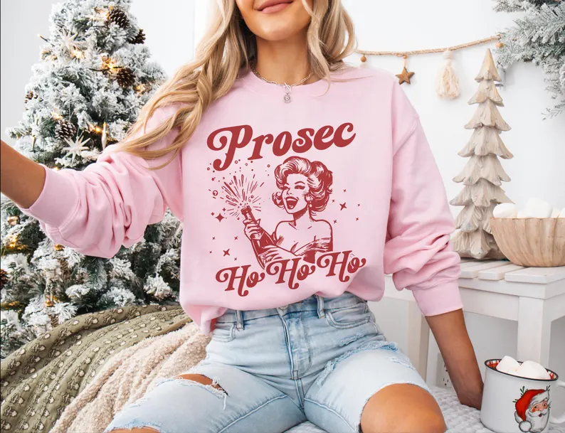 Prosec Ho Ho Ho Prosecco Wine Christmas shirt