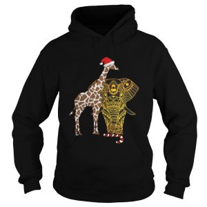 Adorable Gift For Christmas Eve Elephant Giraffe HoodieAdorable Gift For Christmas Eve Elephant Giraffe Hoodie