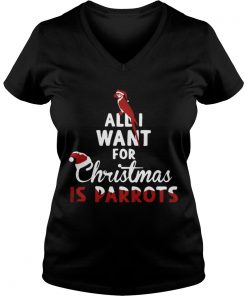 All I Want For Christmas Is Parrots Vneck