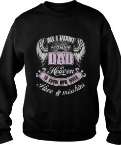 All I want is for my dad in heaven to know how much I love and miss him Sweatshirt