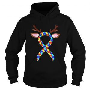 Autism Reindeer Ribbon Christmas Hoodie