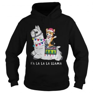 Baby Corgi and Fa la la la llama christmas Hoodie