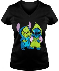 Baby Grinch and Stitch Vneck