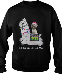 Baby Pug and Fa la la la llama christmas Sweatshirt