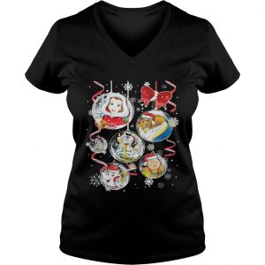 Beauty and the Beast Christmas Vneck