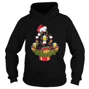 Beer and wine Christmas tree Hoodie