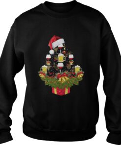 Beer and wine Christmas tree Sweatshirt