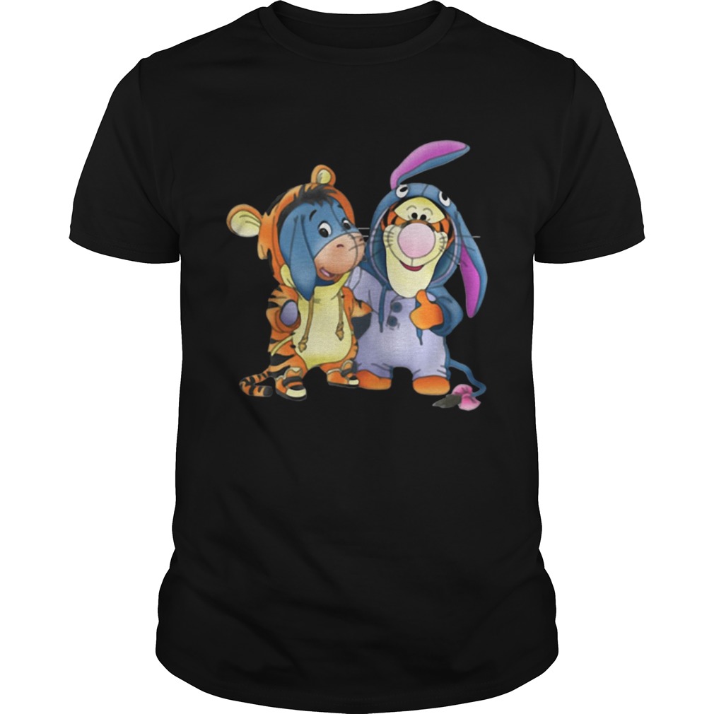 Best friends trade costumes Tigger and Eeyore shirt