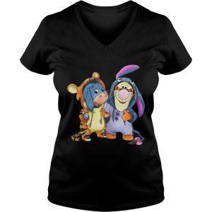 Best friends trade costumes Tigger and Eeyore Vneck