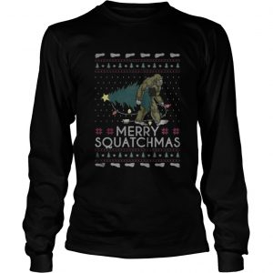 Bigfoot merry squatchmas christmas Longsleeve Tee