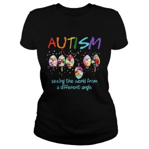 Bird Autism Seeing The World From A Different Angle Ladies Tee