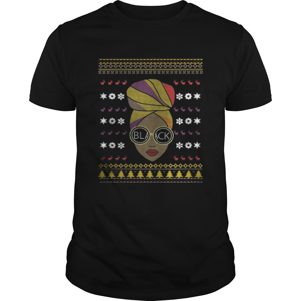 Black And Natural Hair Christmas Shirt
