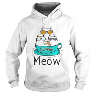 Cat coffee meow Hoodie