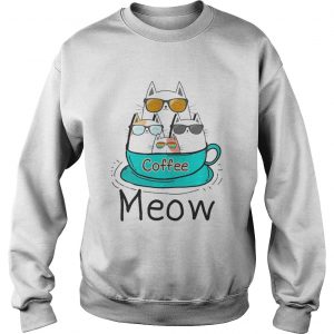 Cat coffee meow Sweatshirt