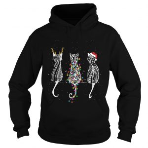Cat reindeer santa Christmas Hoodie