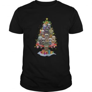 Chibi horror movie characters christmas tree GUys