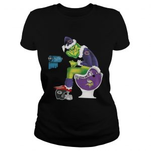 Chicago Bears Grinch toilet Minnesota Vikings Ladies Tee
