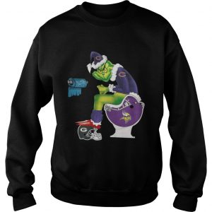 Chicago Bears Grinch toilet Minnesota Vikings Sweatshirt