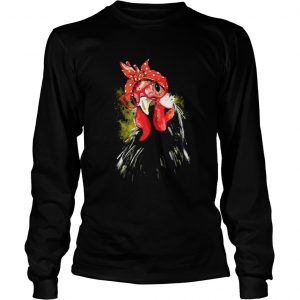 Chicken bow red head scarf Longsleeve Tee