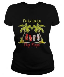 Christmas Fa-la-la-la flip flops Ladies Tee