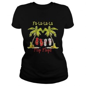 Christmas Fa-la-la-la flip flops Ladies Tee