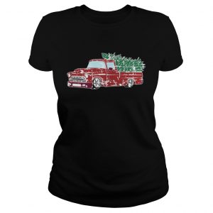 Christmas Jumper or Shirt with Vintage Truck Ladies Tee