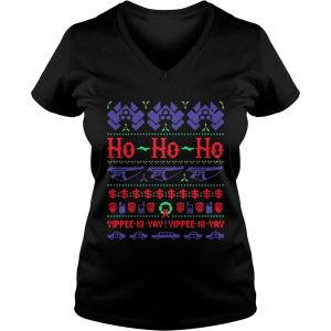 Christmas McClane Ho ho Ho Yippee Ki Yay Yippee Ki Yay Vneck