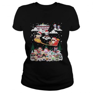 Christmas Santa Son Goku Sleigh Dragon Ball Ladies Tee