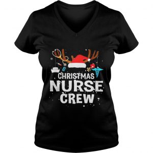 Christmas nurse crew Hat Santa Reindeer Vneck