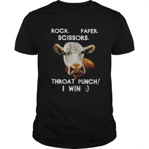 Cow Rock paper scissors throat punch I win Guys