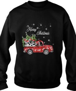 Cow drives truck merry Christmas Sweatshirt